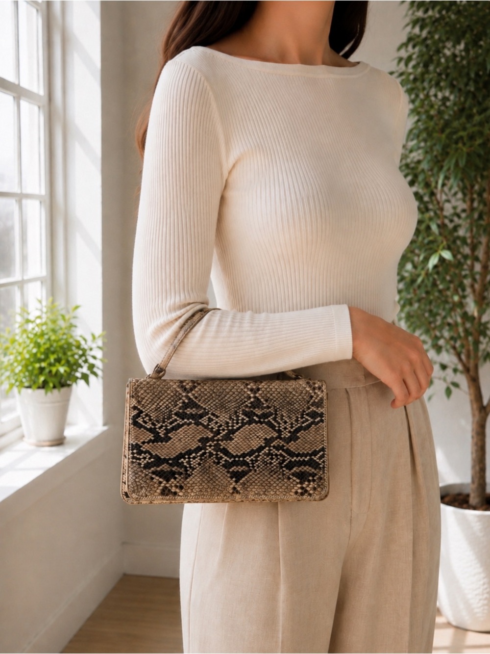 Vintage Python Snakeskin Clutch Wallet Wristlet